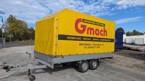 Kastenanhänger mit Hochplane 2000kg 4m