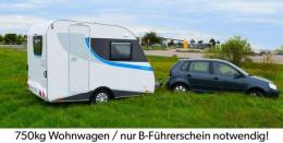 TOMMY Wohnwagen /leicht &wendig/750kg/ Dusche WC
